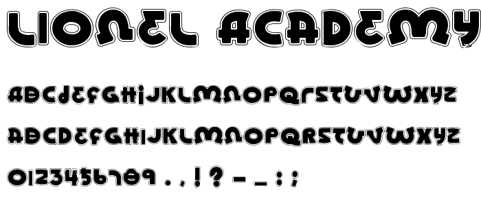 Lionel Academy font
